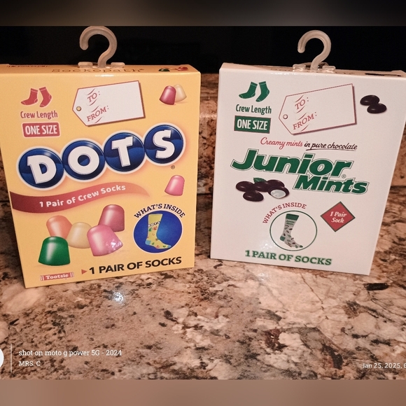 Dots and junior mint graphic socks - Picture 1 of 4